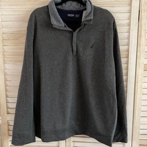 Nautica Half zip pullover size XL gray